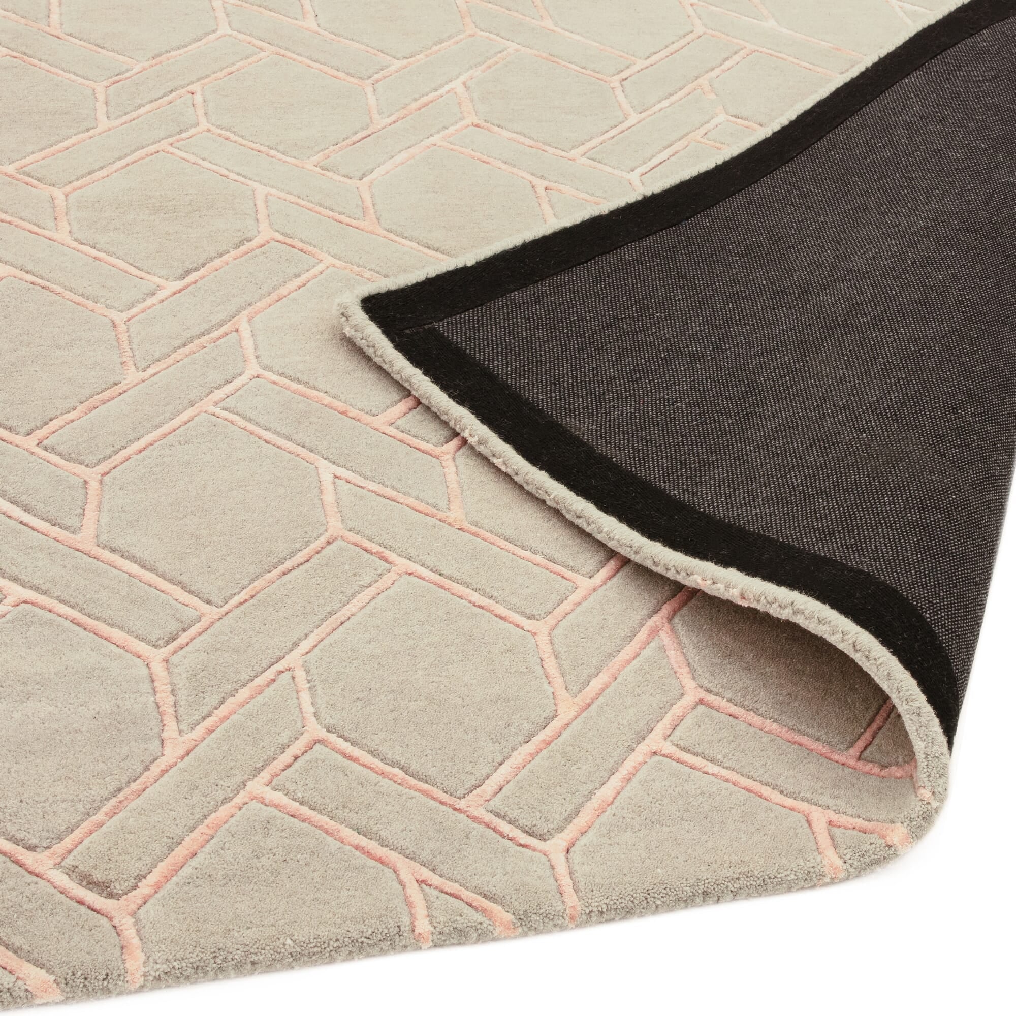 Nexus Fine Lines Silver/Pink Rug