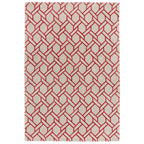 Alfombra Nexus Fine Lines plateada/roja