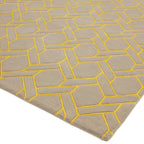 Nexus Fine Lines Silver/Yellow Rug
