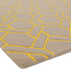 Nexus Fine Lines Silver/Yellow Rug
