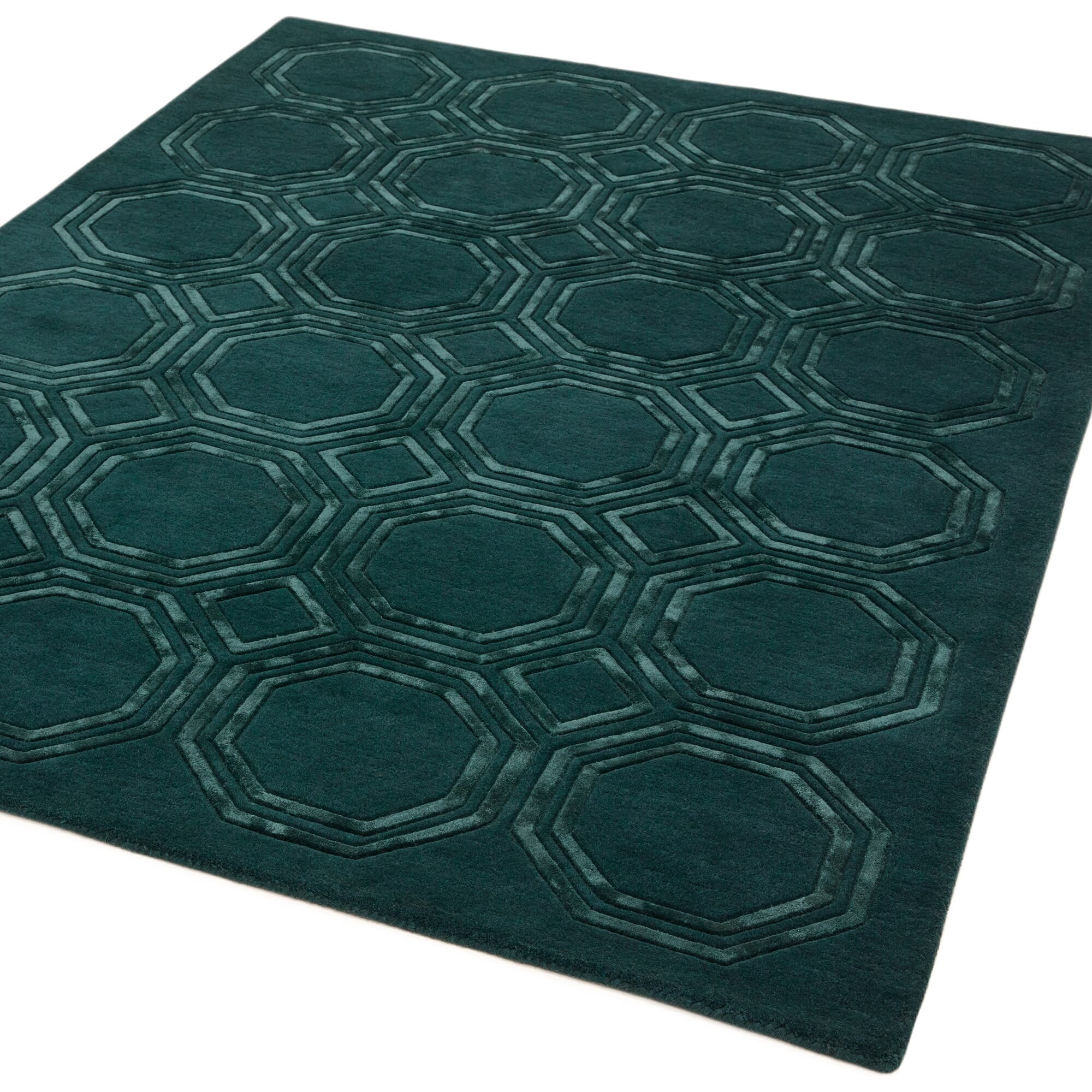 Nexus Octagon Petrol Rug