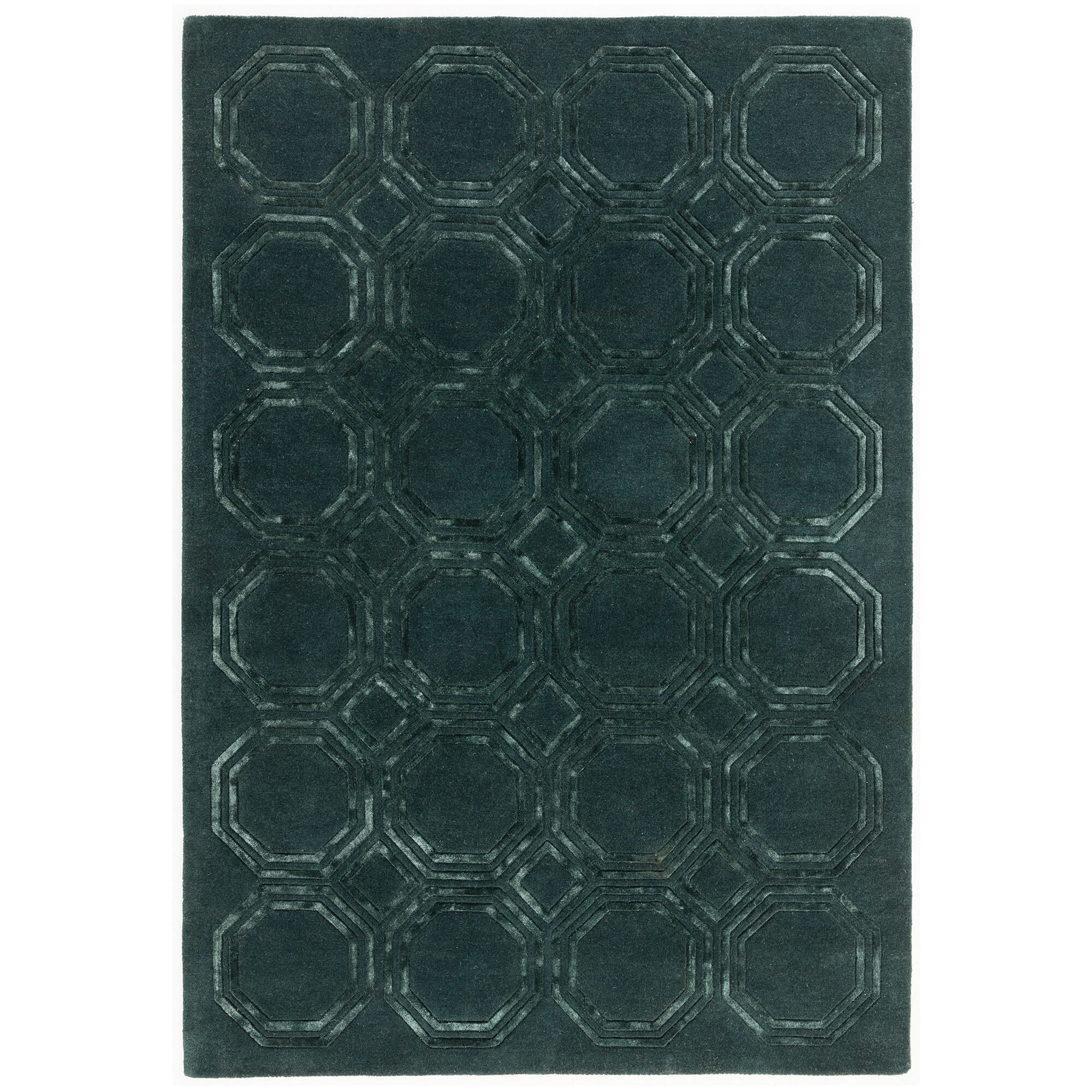 Nexus Octagon Petrol Rug