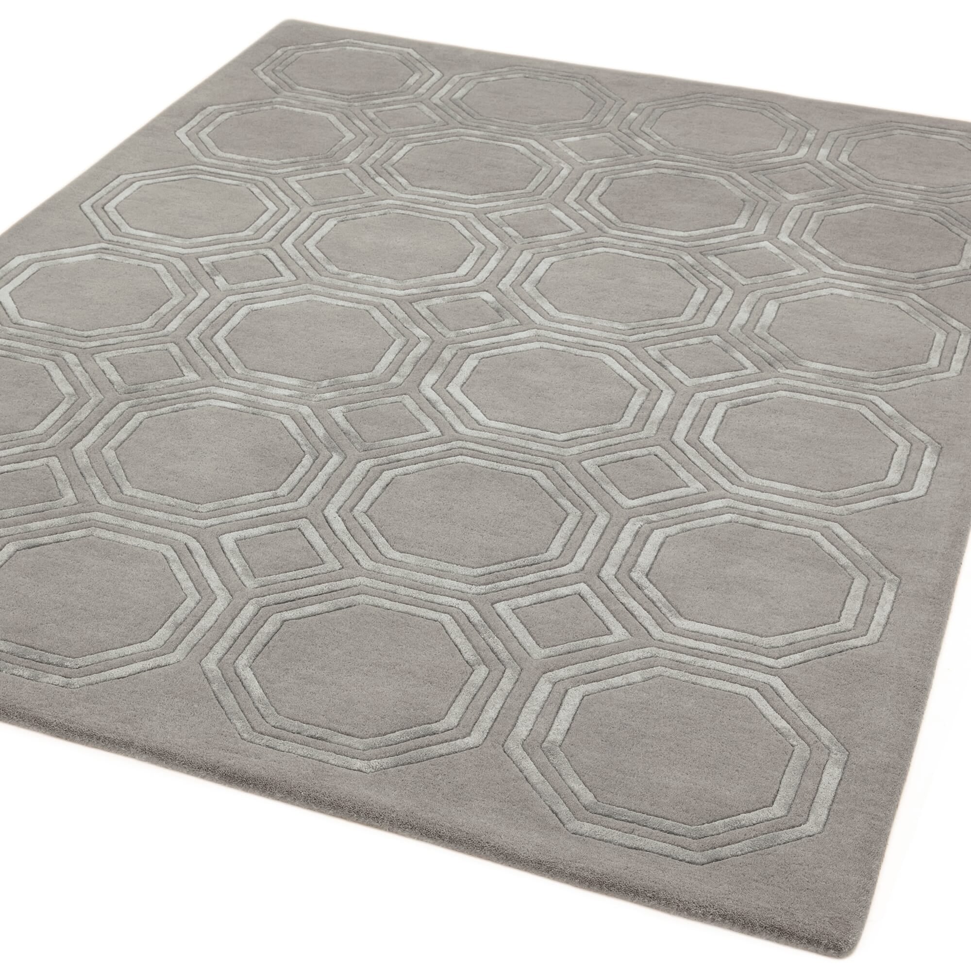 Nexus Octagon Silver Rug