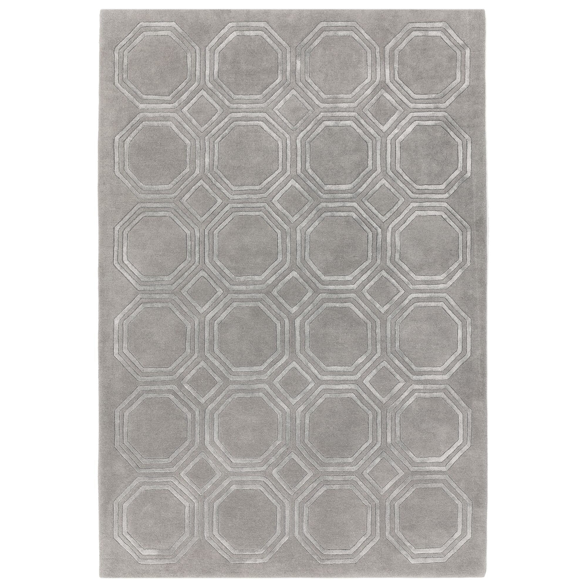 Nexus Octagon Silver Rug