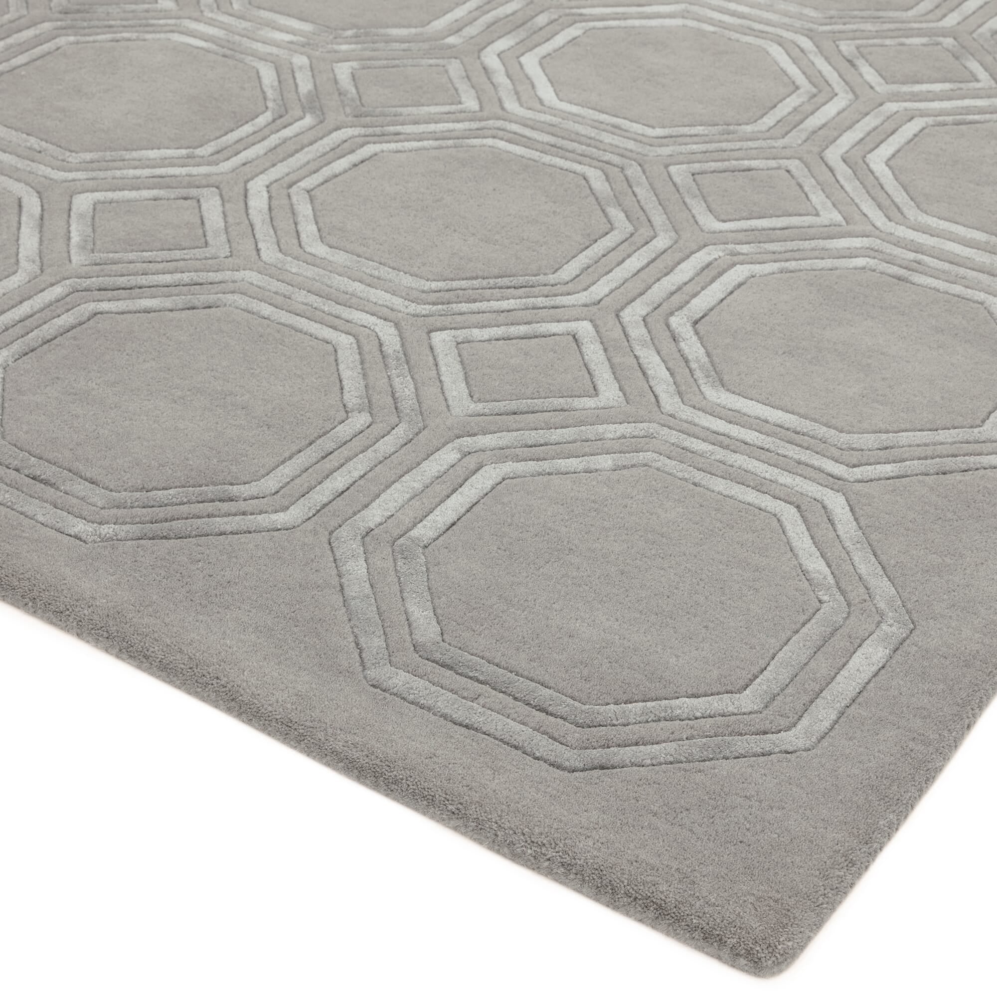 Nexus Octagon Silver Rug