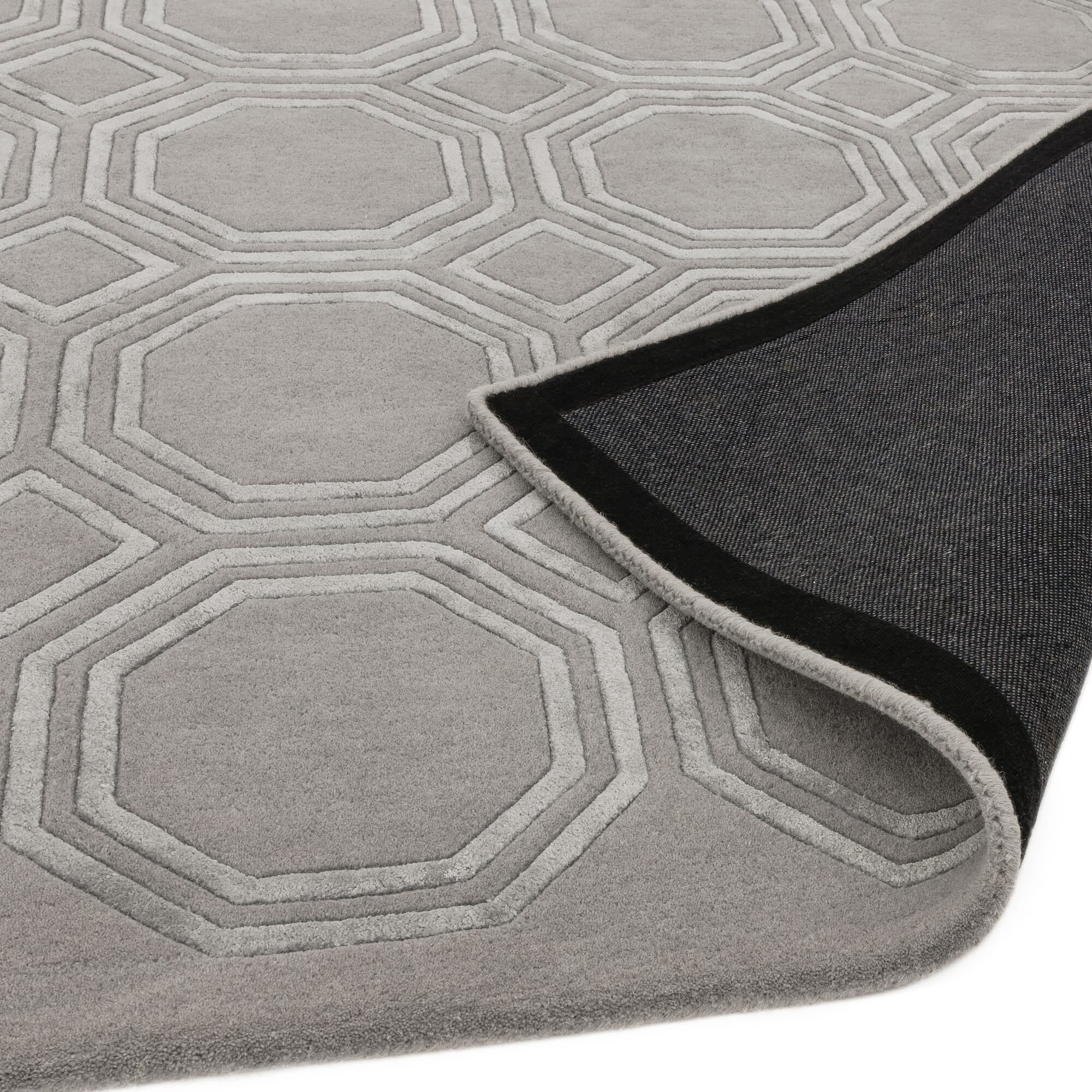 Nexus Octagon Silver Rug