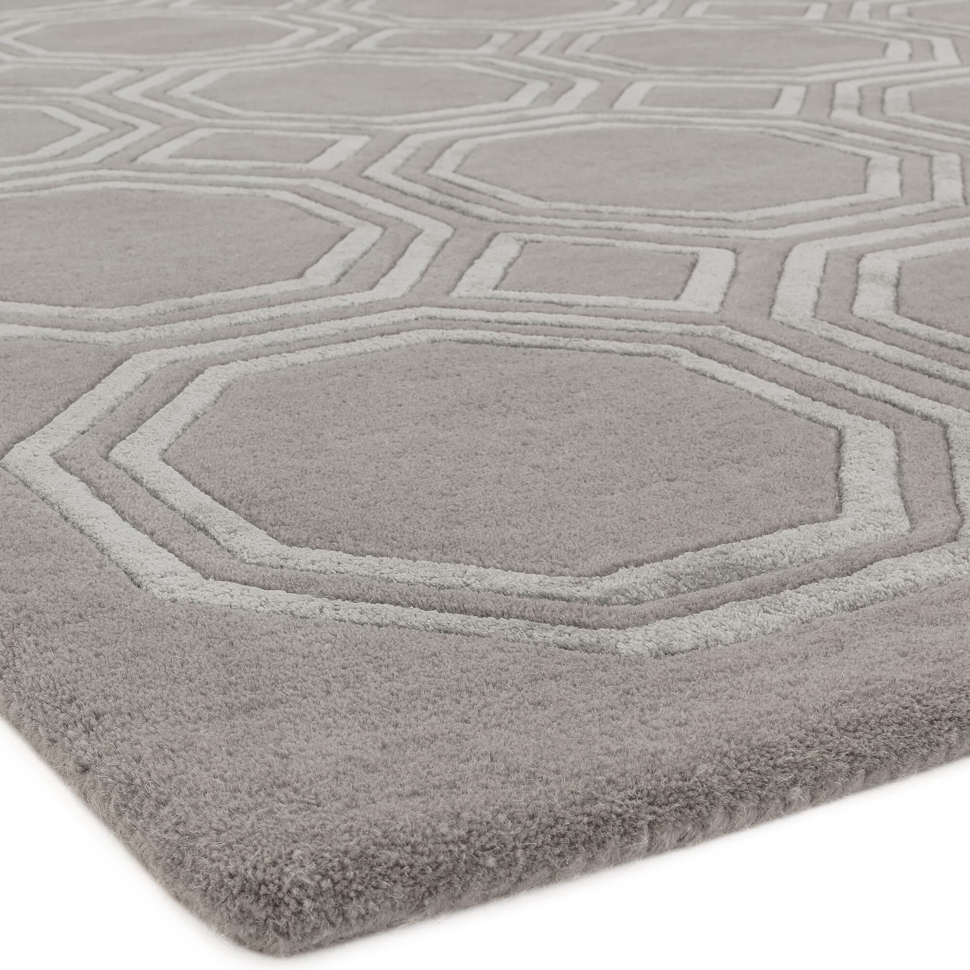 Nexus Octagon Silver Rug