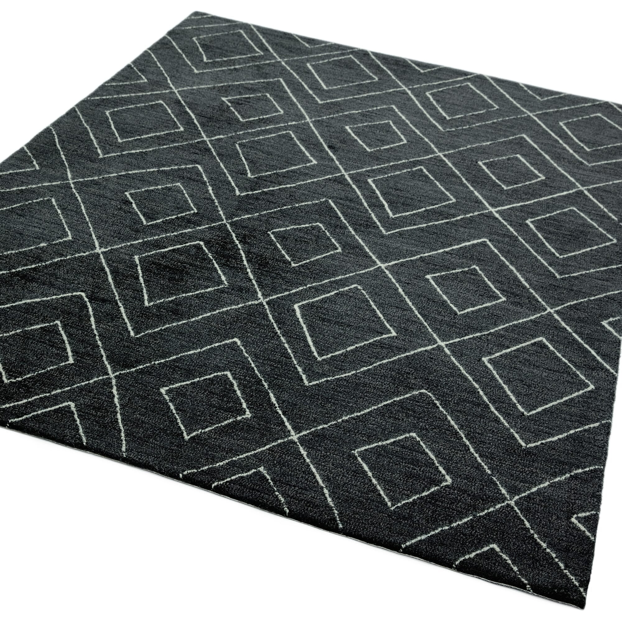 Alfombra Nomad NM01 gris oscuro