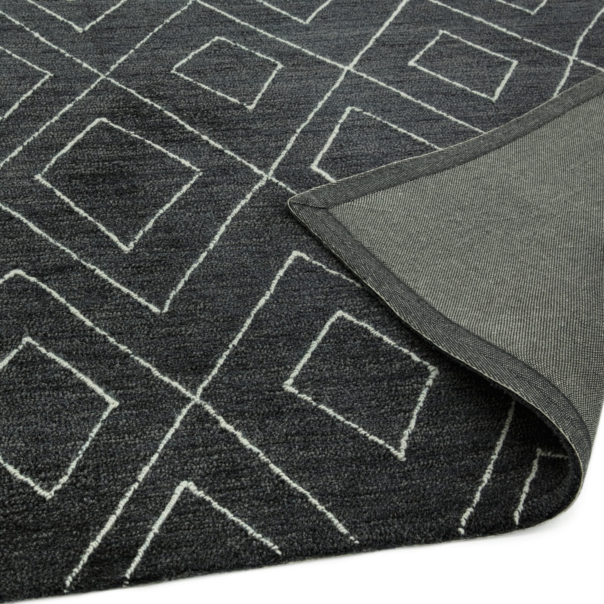 Alfombra Nomad NM01 gris oscuro