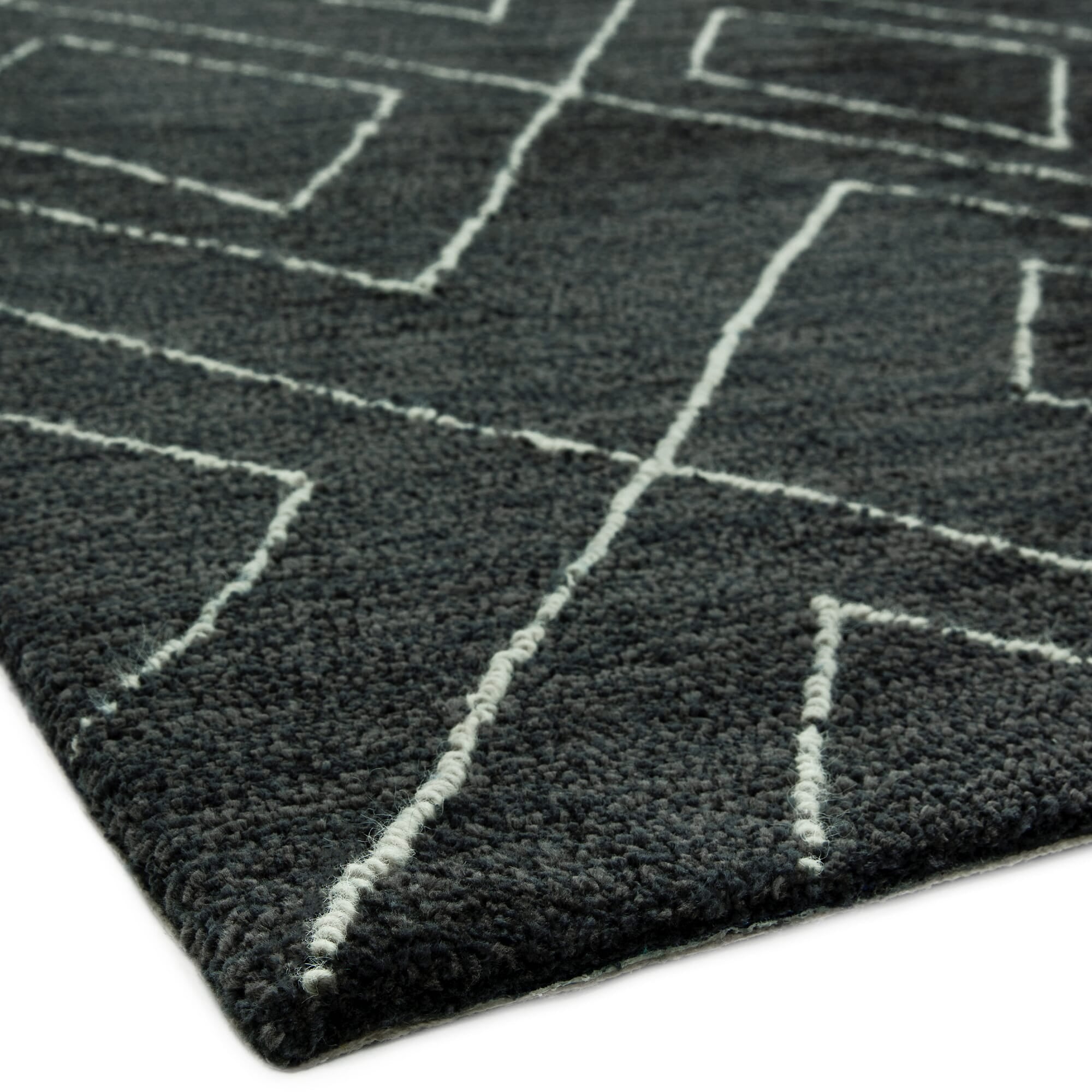 Alfombra Nomad NM01 gris oscuro