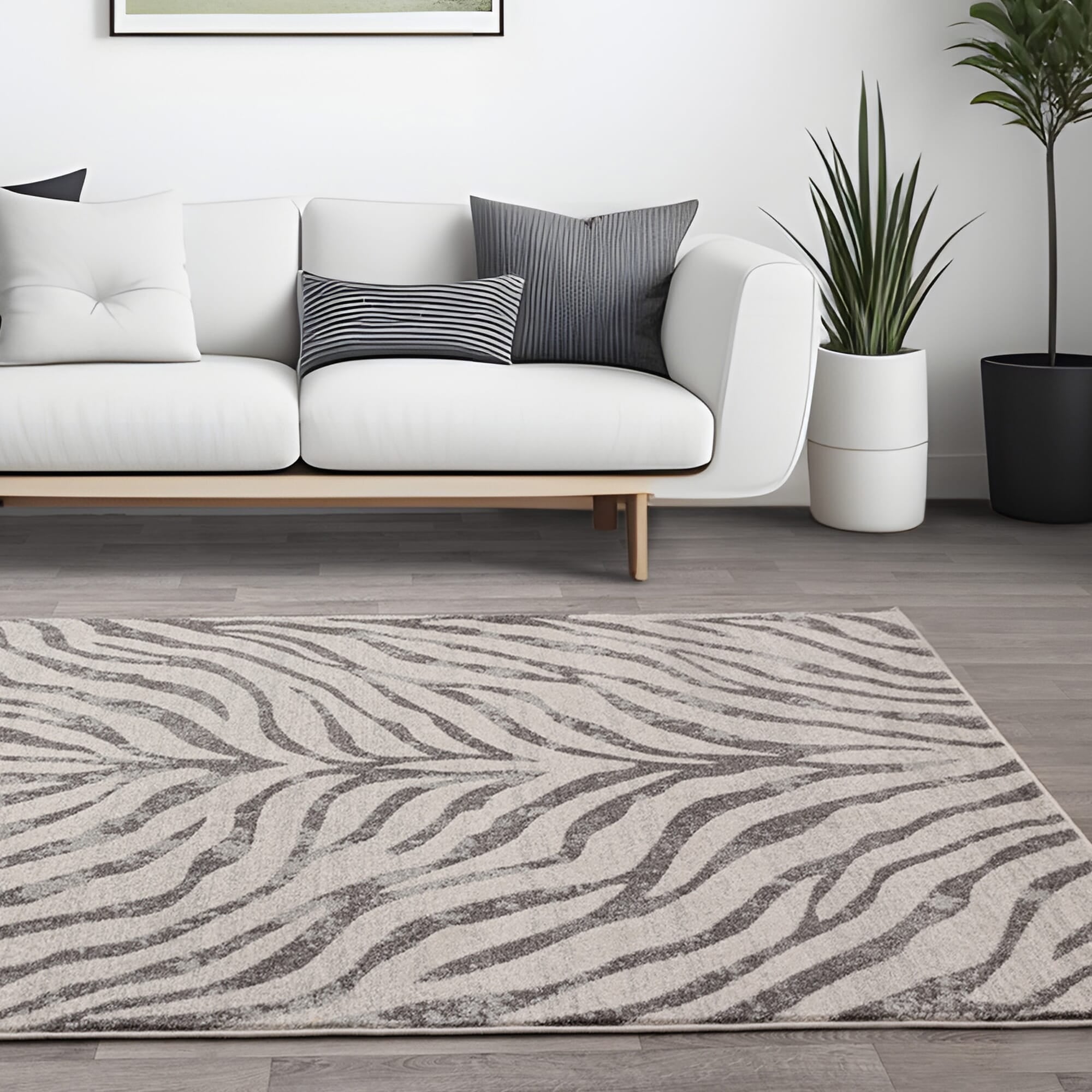 Alfombra Nova NV27 Cebra Gris