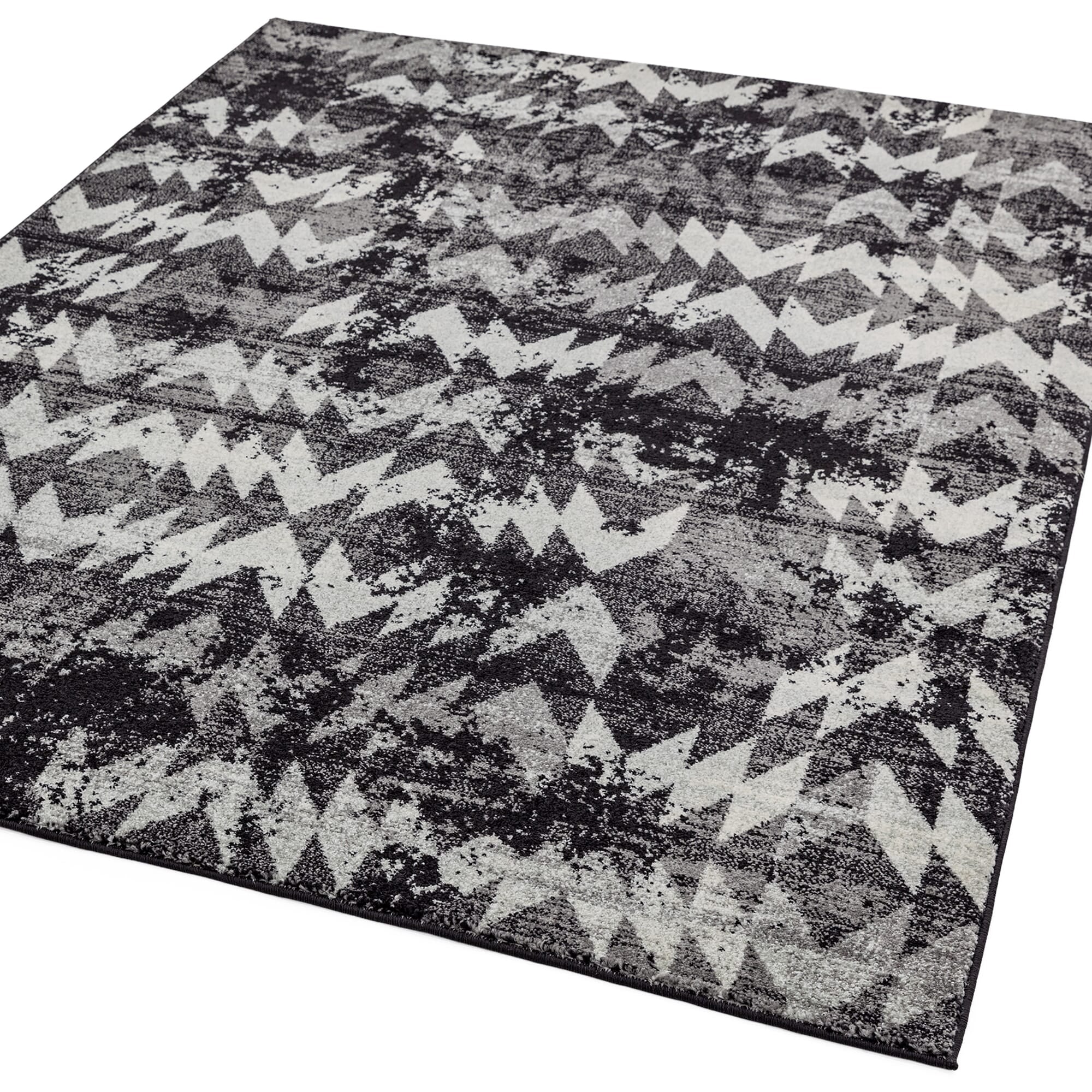 Alfombra Nova NV28 Chevron Negro