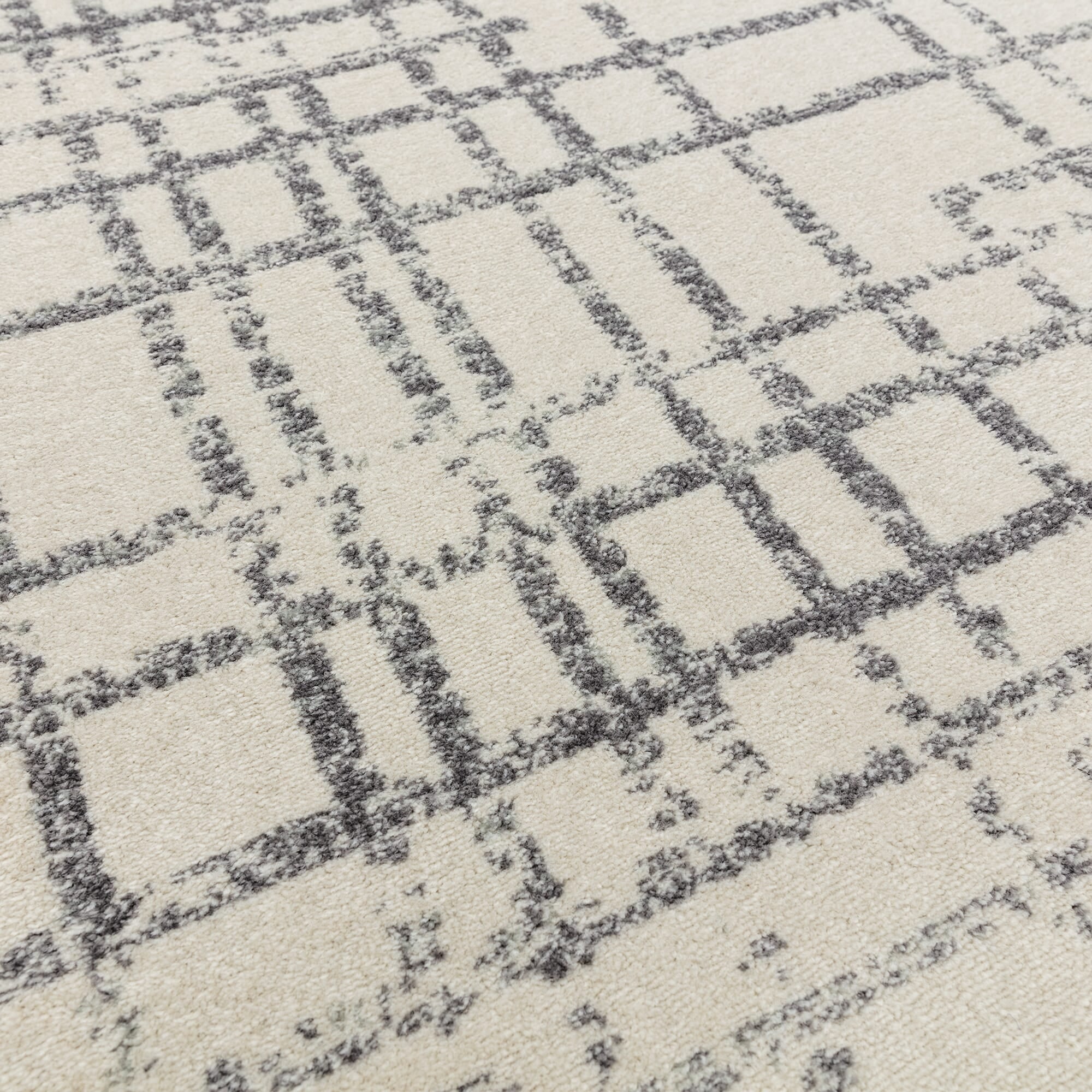 Alfombra Nova NV31 Cuadrícula Gris