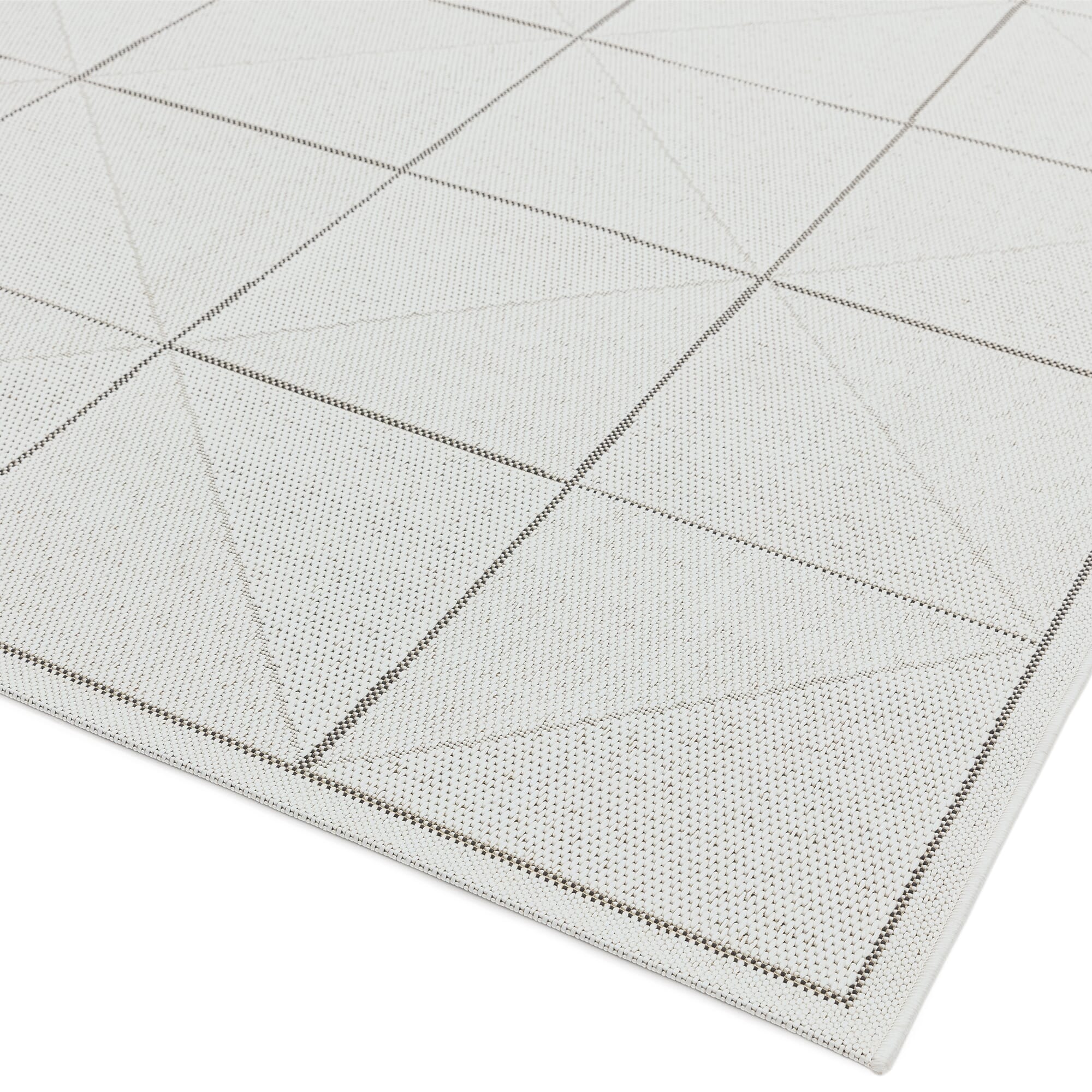 Patio PAT06 Ivory Check Rug