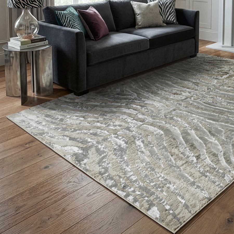 Quantum Zebra Animal Print Rug QU04