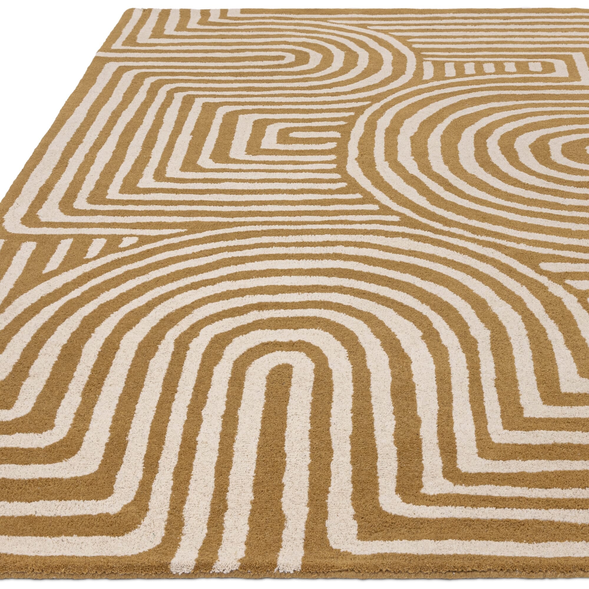 Reef Curve Ochre Rug RF28 - Asiatic Carpets - London