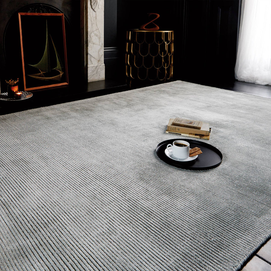 Reko Silver Textured Rug