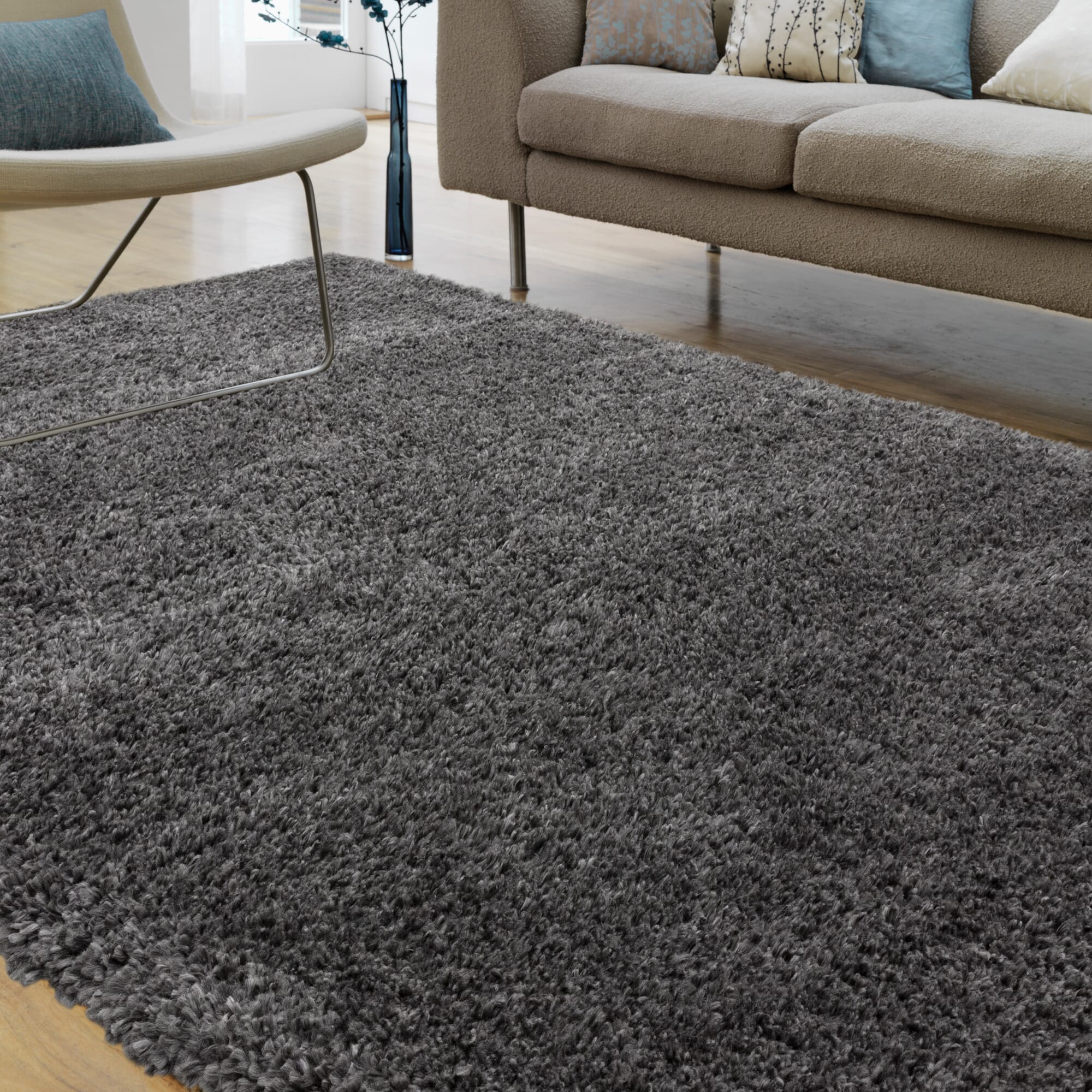 Ritchie Charcoal Soft Touch Shaggy Rug
