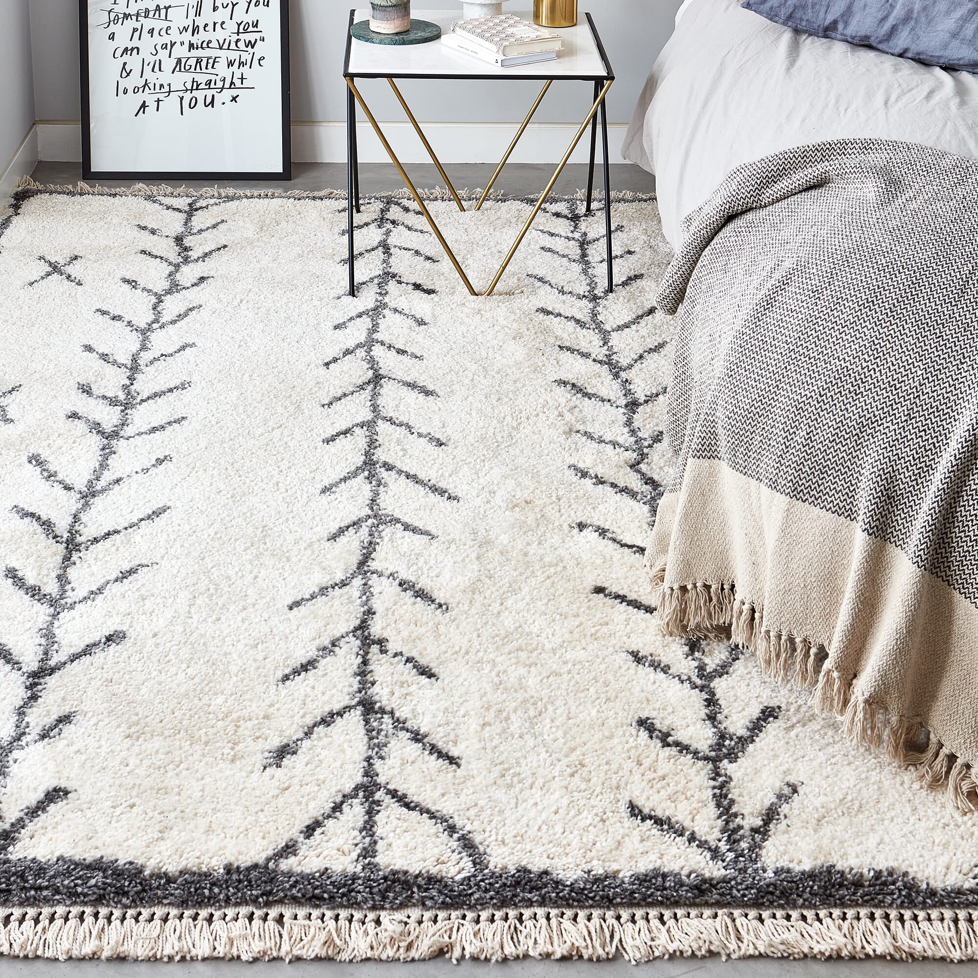 Alfombra Rocco RC10 Crema y Gris