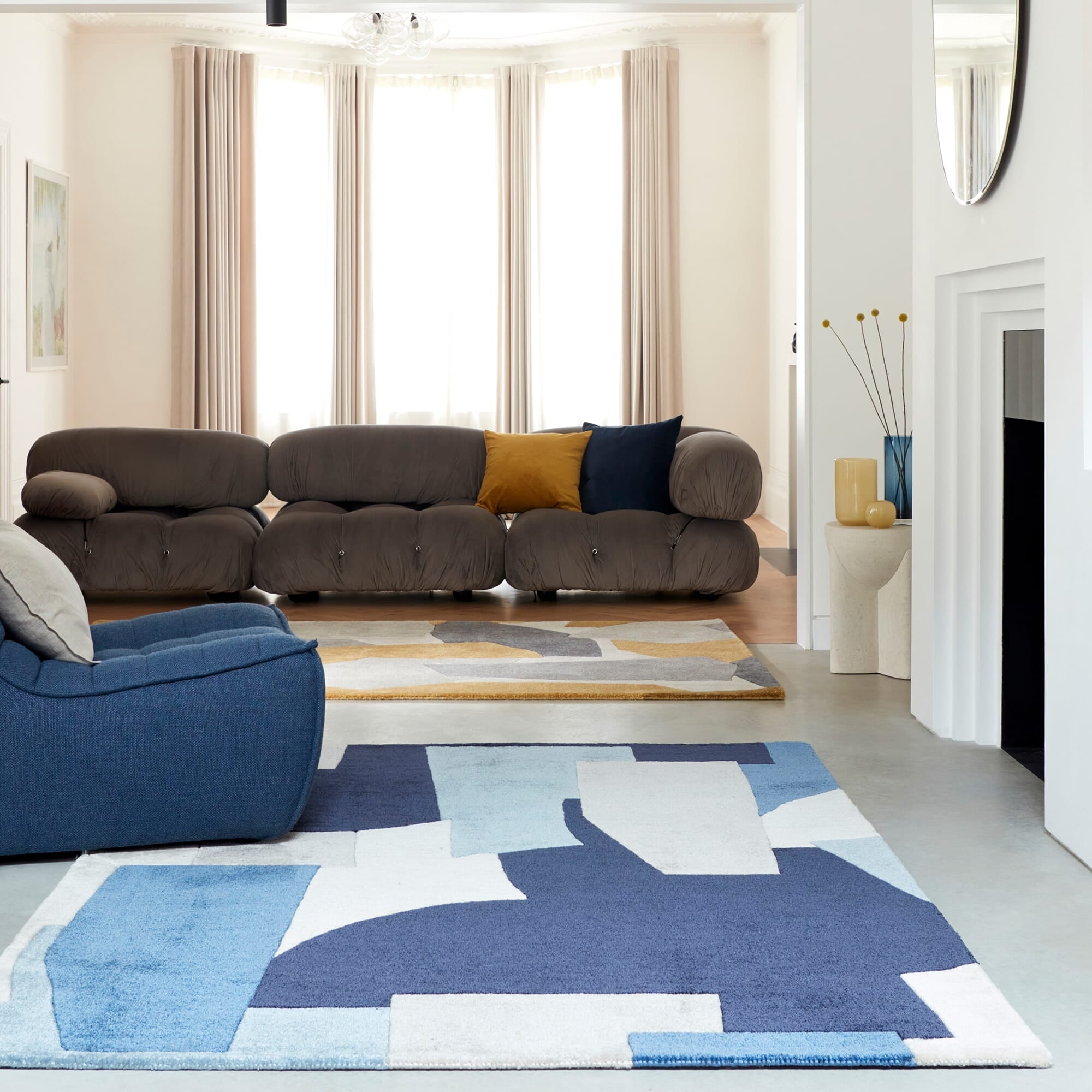 Romy 11 Elements Blue Rug