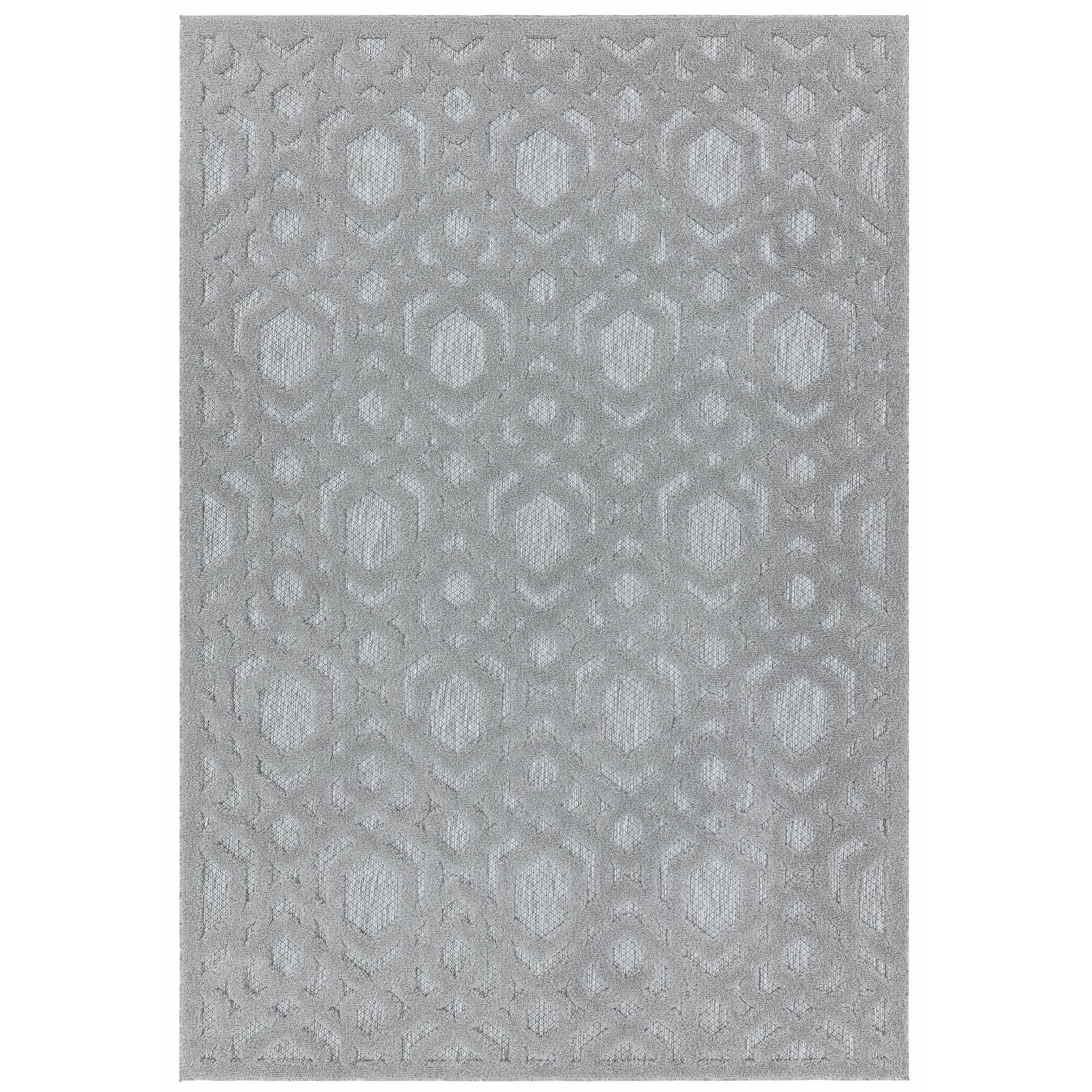 Alfombra Salta SA03 Geométrica Plata
