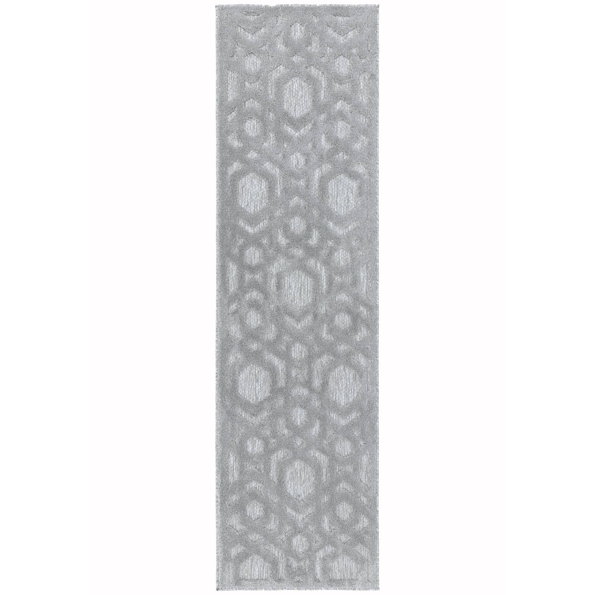 Alfombra Salta SA03 Geométrica Plata