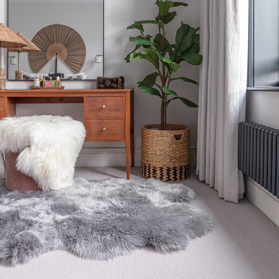 Sheepskin Silver Rug