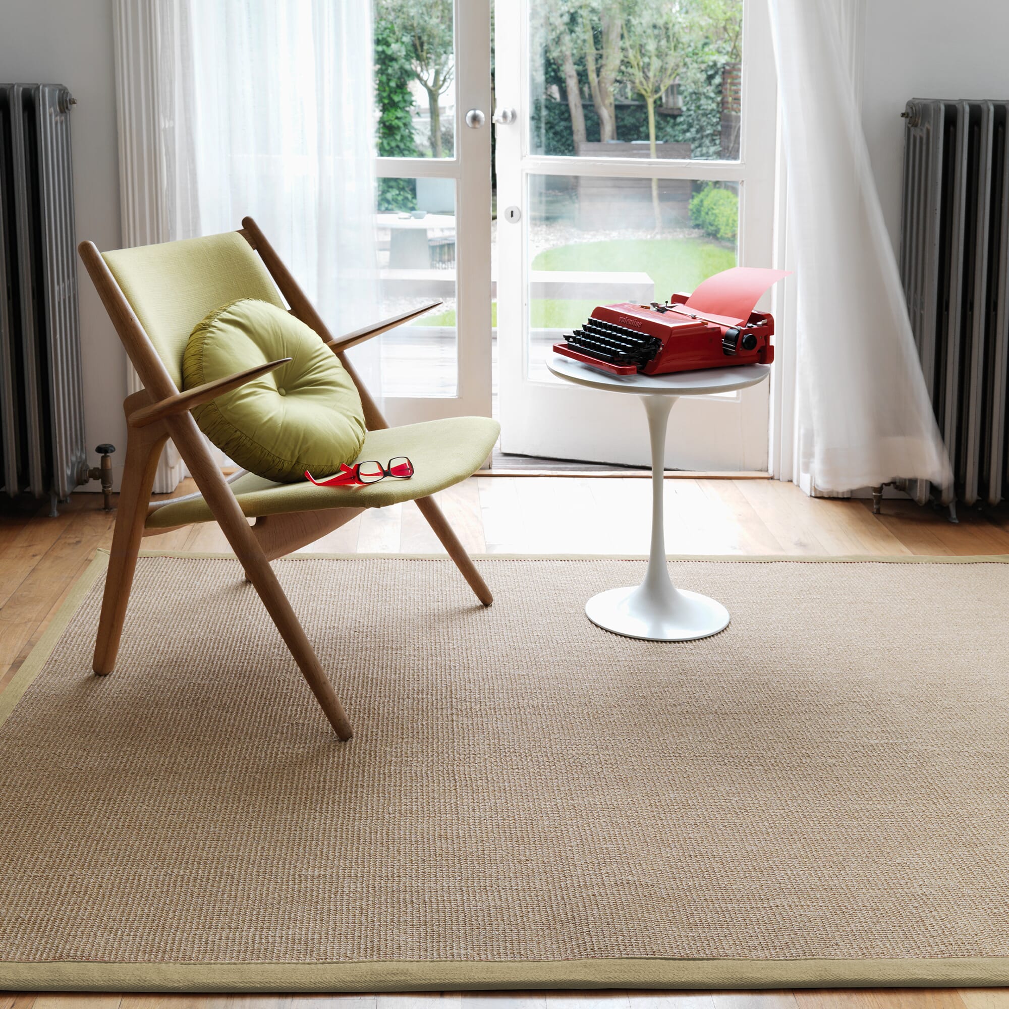Sisal Linen/Sage Border Rug