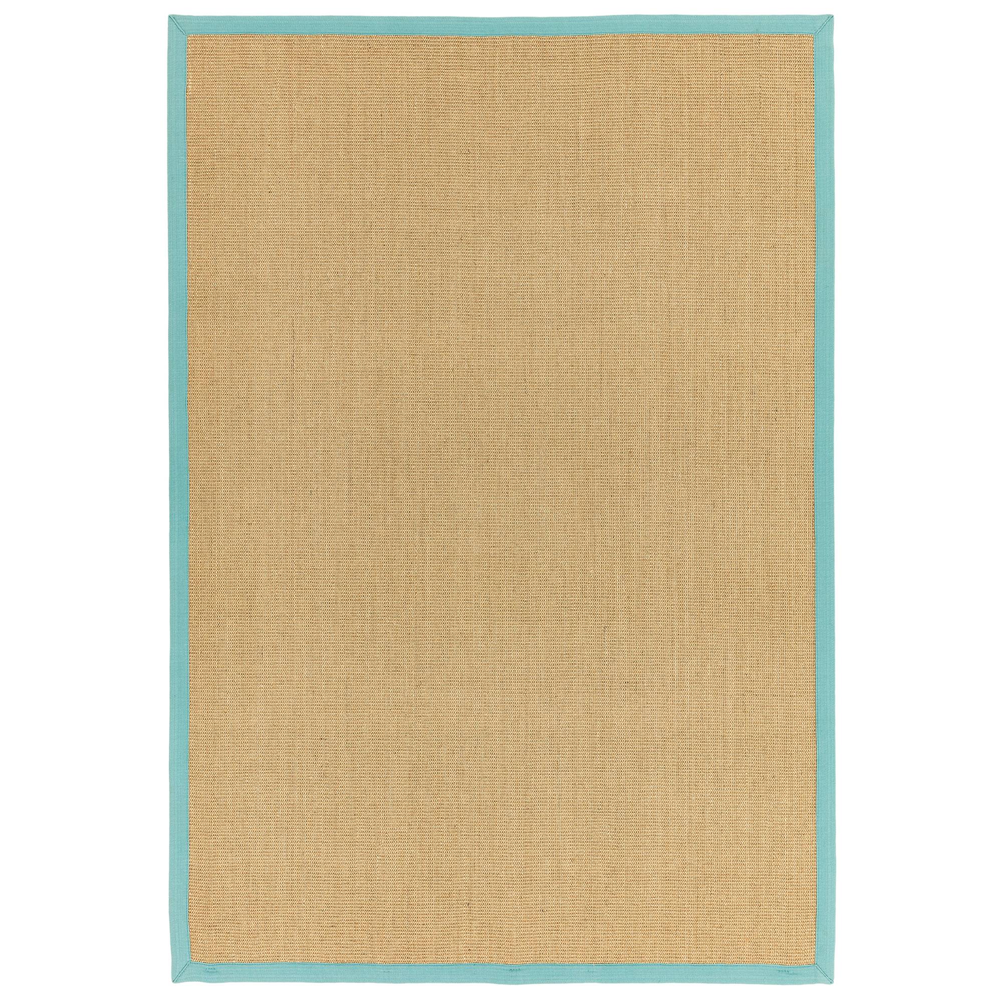 Sisal Linen/Aqua Border Rug