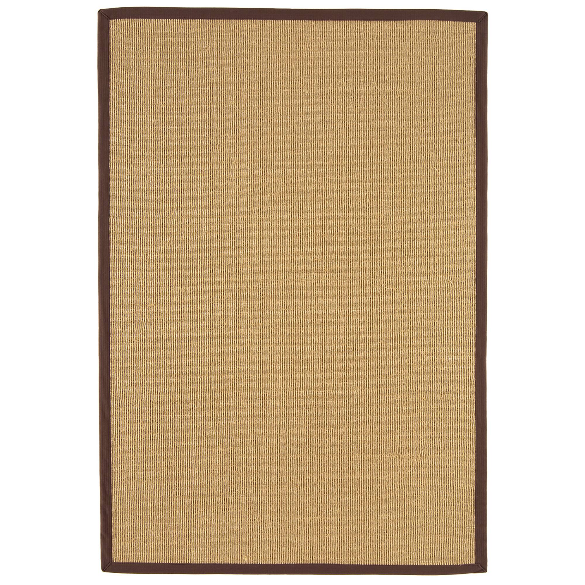 Sisal Linen/Chocolate Border Rug
