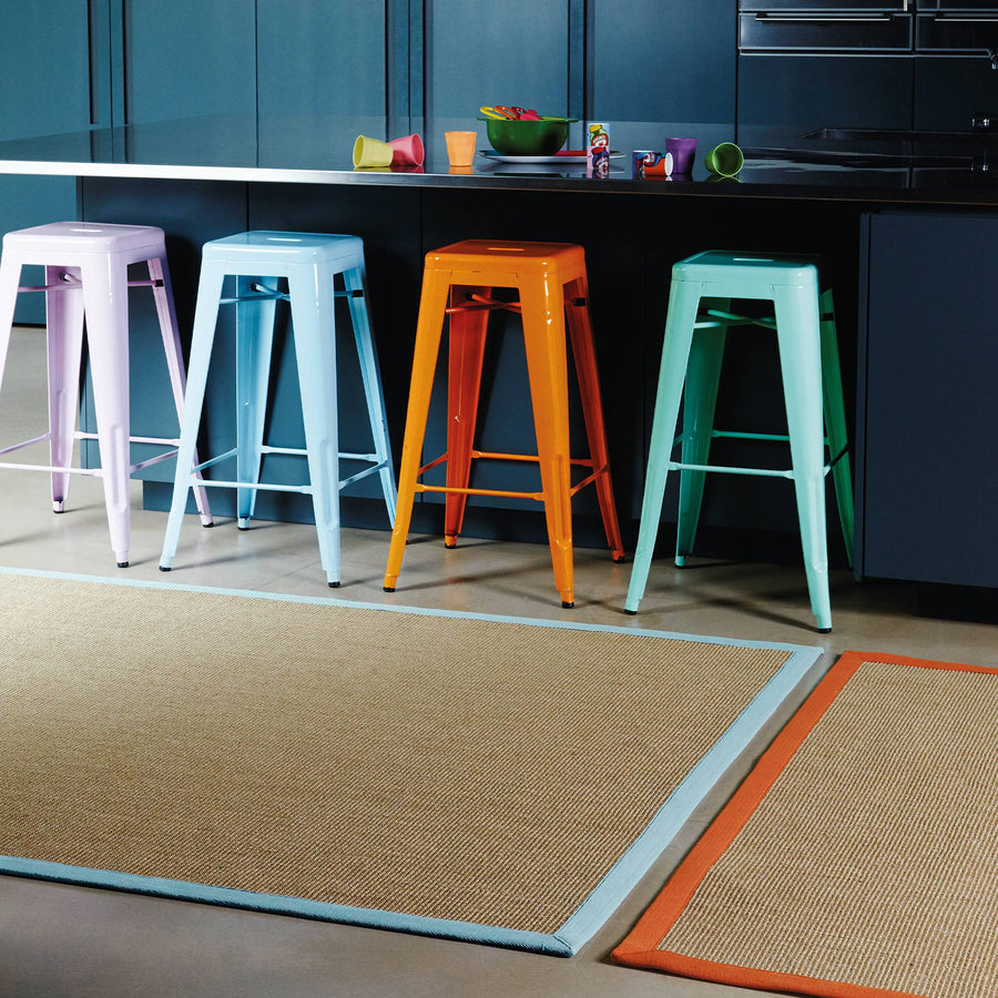 Sisal Linen/Aqua Border Rug