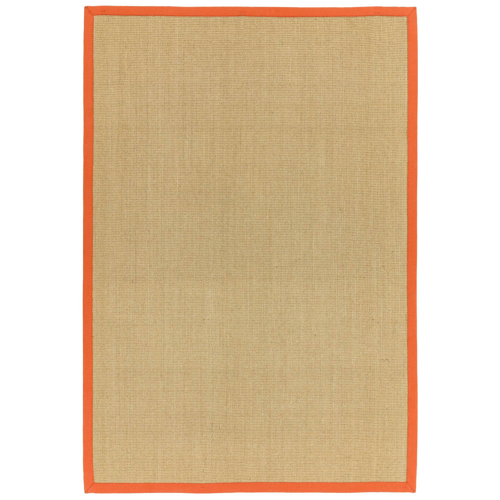 Sisal Linen/Orange Border Rug