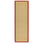 Sisal Linen/Red Border Rug