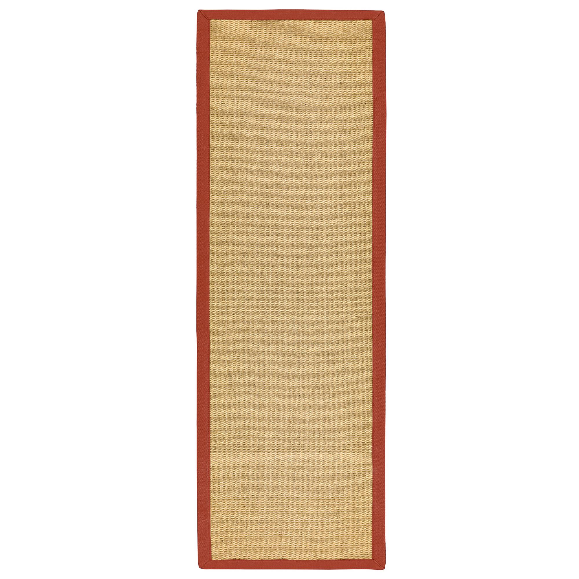 Sisal Linen/Red Border Rug