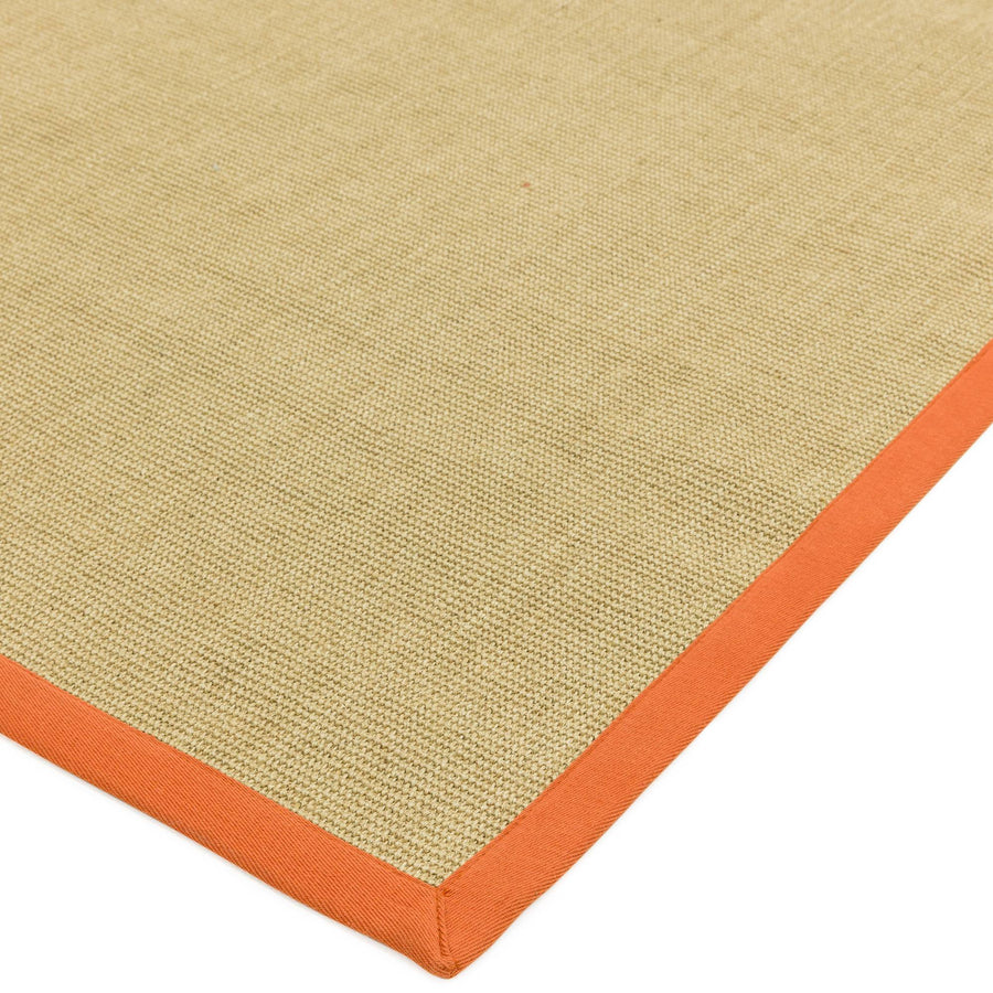 Sisal Linen/Orange Border Rug