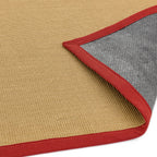 Sisal Linen/Red Border Rug