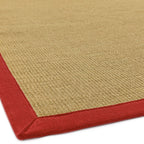 Sisal Linen/Red Border Rug