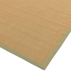 Alfombra de Sisal Lino/Borde Salvia