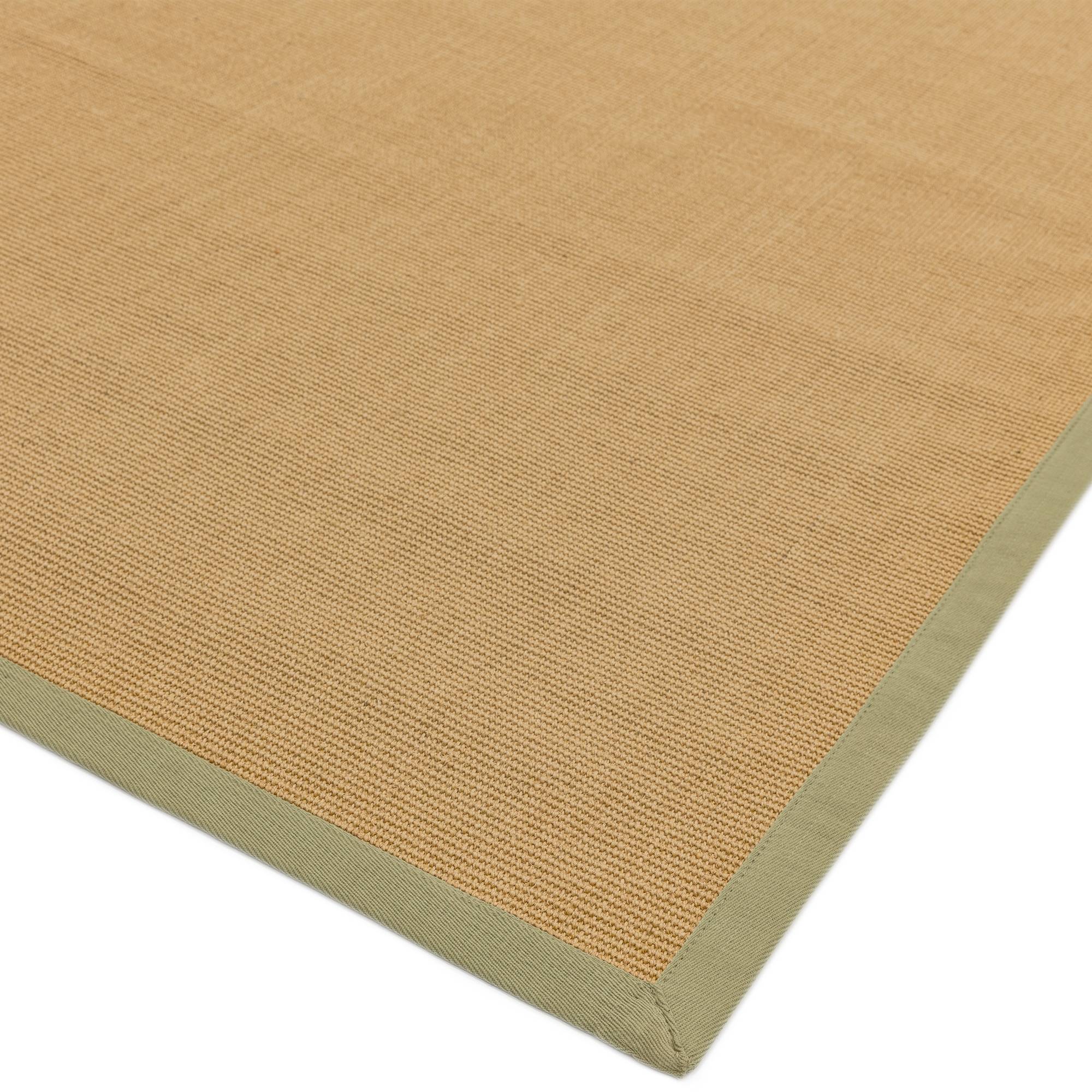 Alfombra de Sisal Lino/Borde Salvia