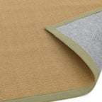 Alfombra de Sisal Lino/Borde Salvia