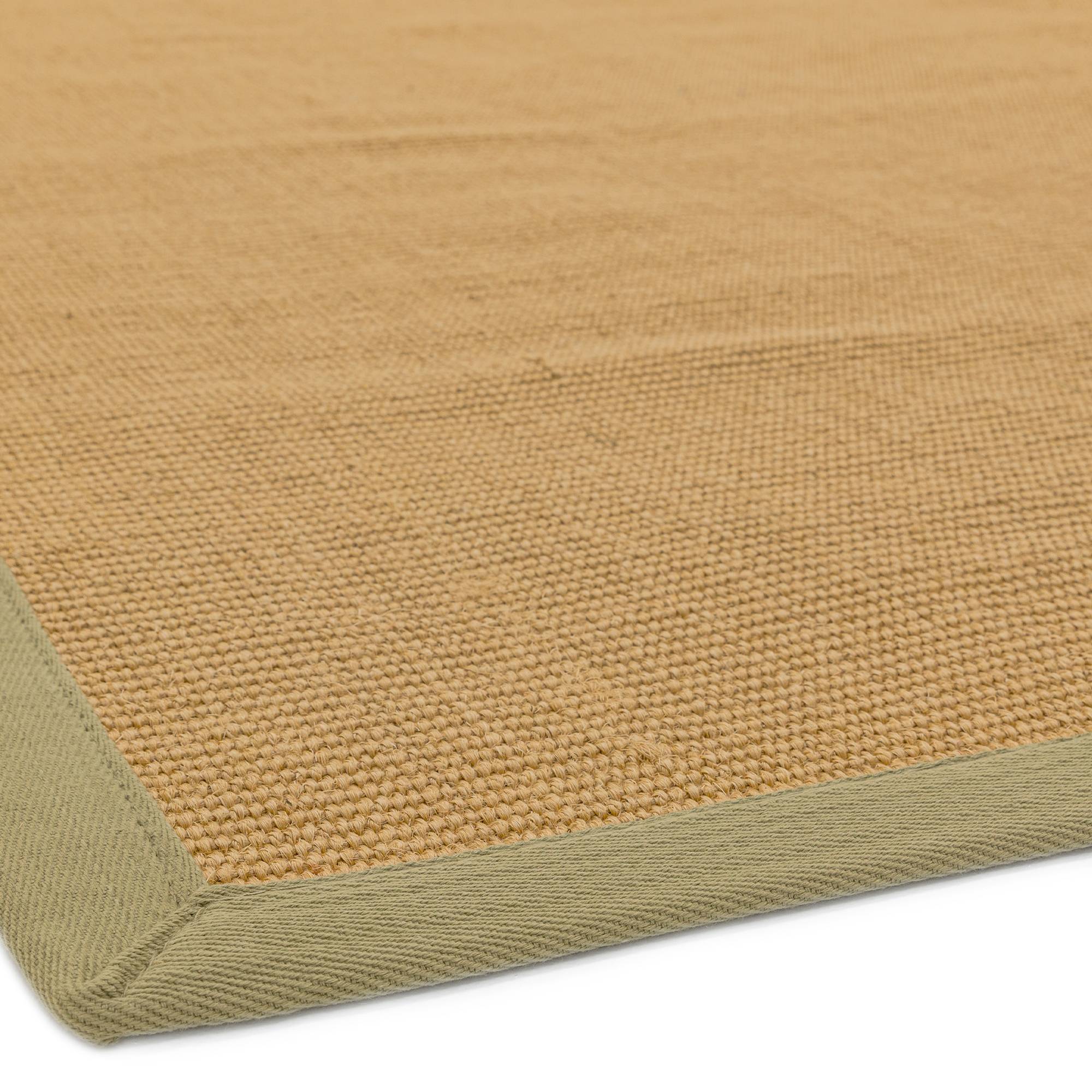 Alfombra de Sisal Lino/Borde Salvia