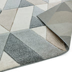 Alfombra Sketch Rombos Gris Moderna Tallada a Mano SK01