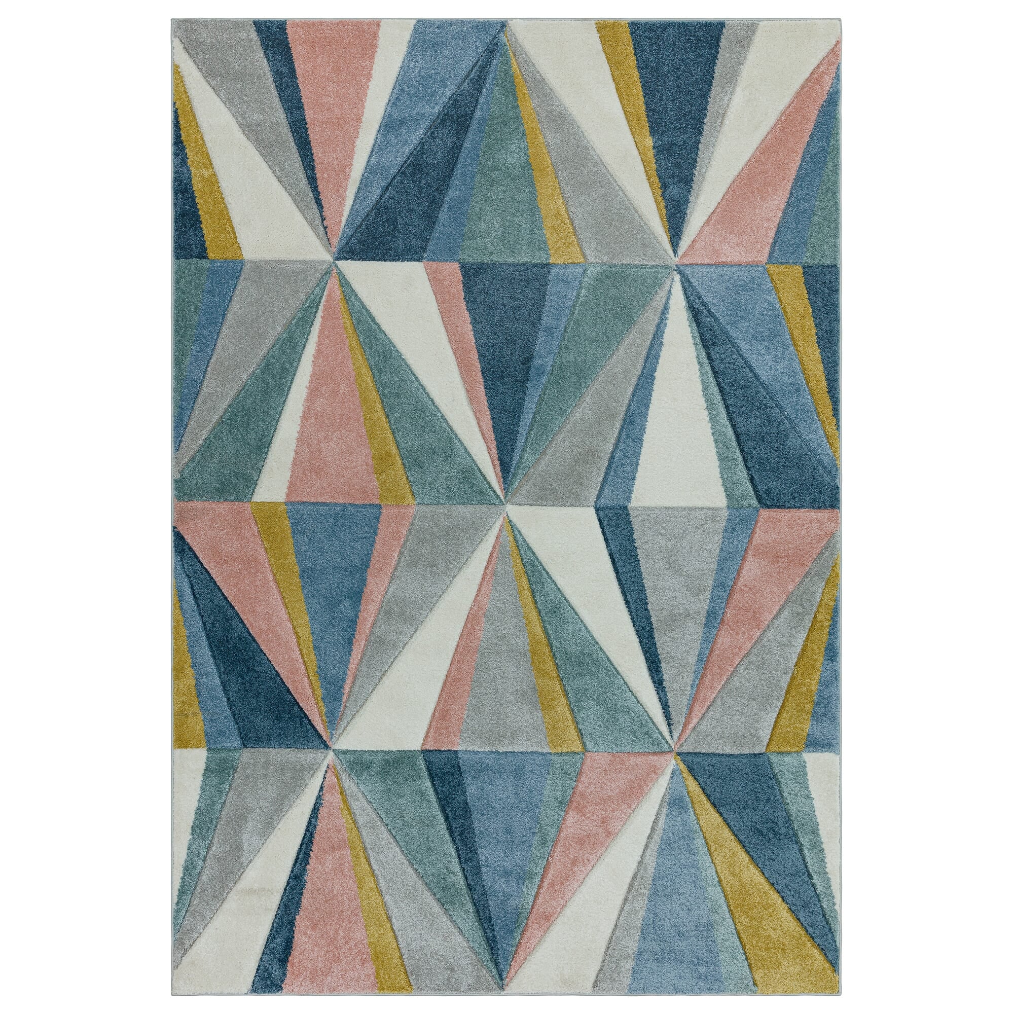 Sketch Diamond Multi Modern Hand Carved Rug SK04