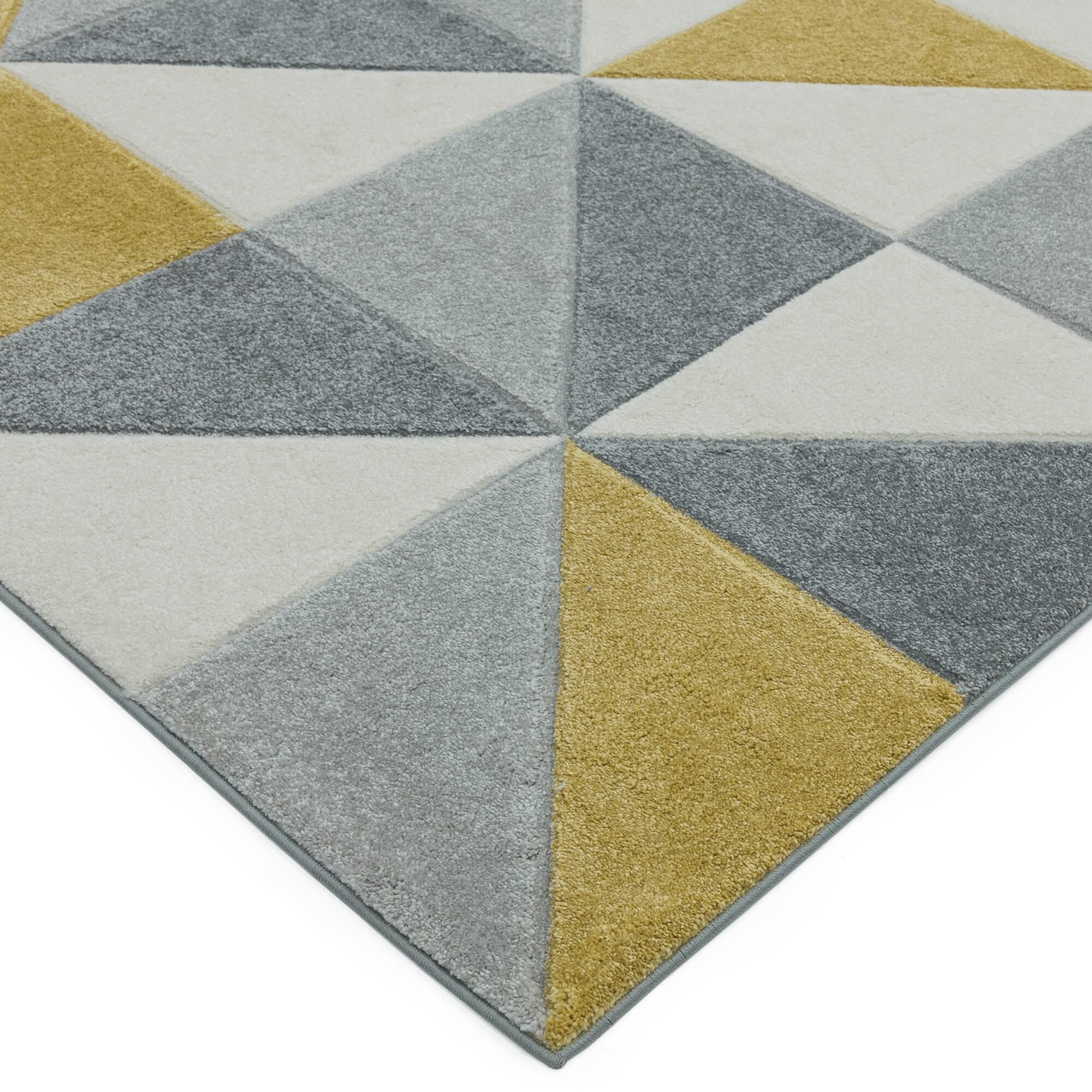 Alfombra Sketch Cúbica Ocre Moderna Tallada a Mano SK06