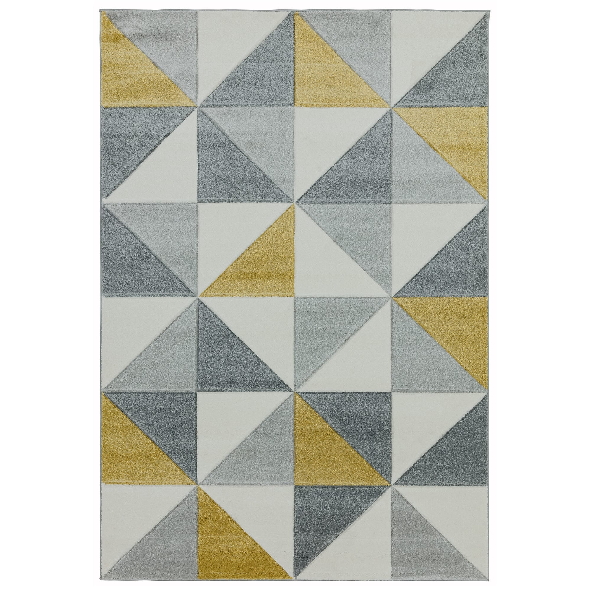 Sketch Cubic Ochre Modern Hand Carved Rug SK06