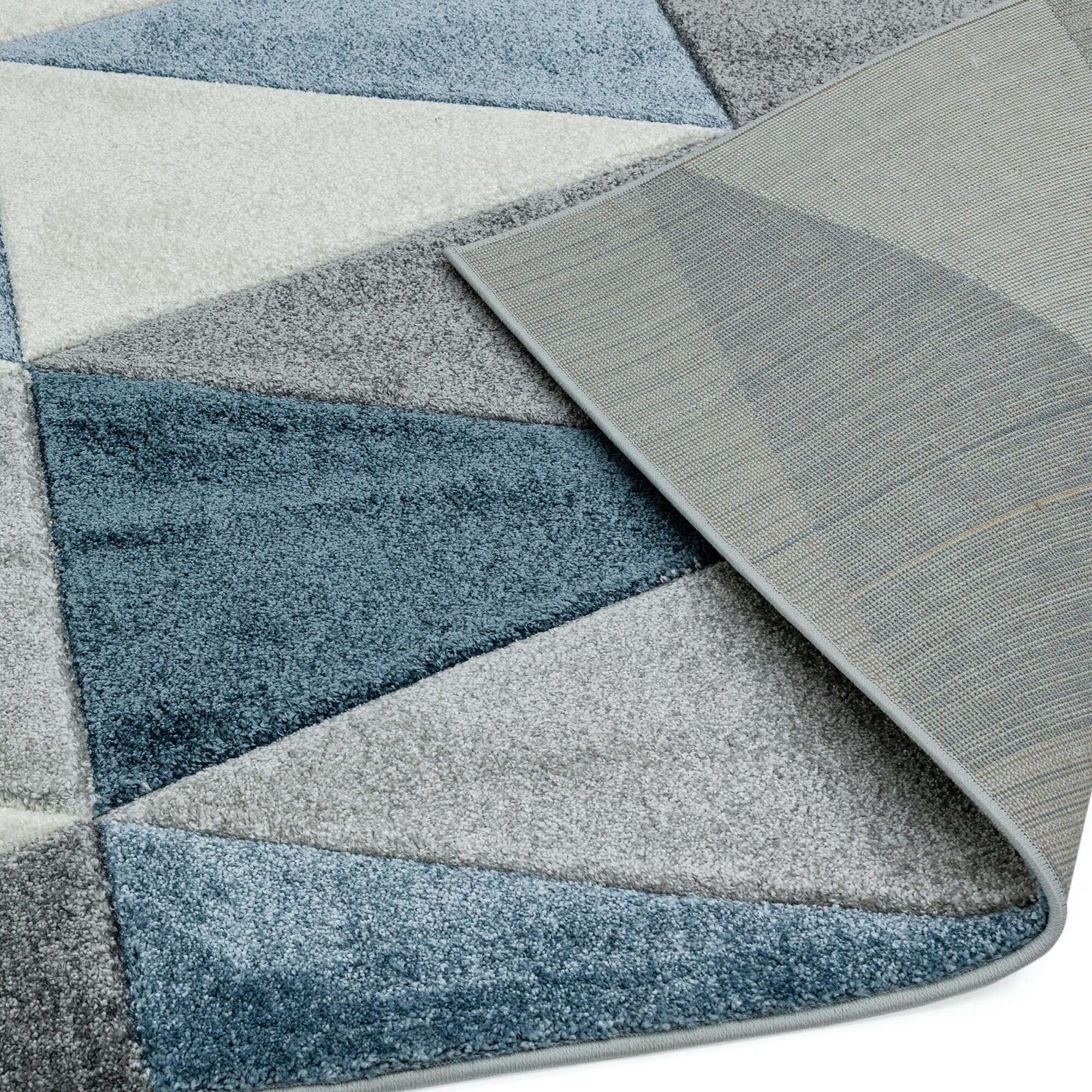 Alfombra Sketch Cometa Azul Moderna Tallada a Mano SK07