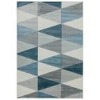 Alfombra Sketch Cometa Azul Moderna Tallada a Mano SK07
