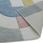 Alfombra Sketch Retro Multicolor Moderna Tallada a Mano SK08