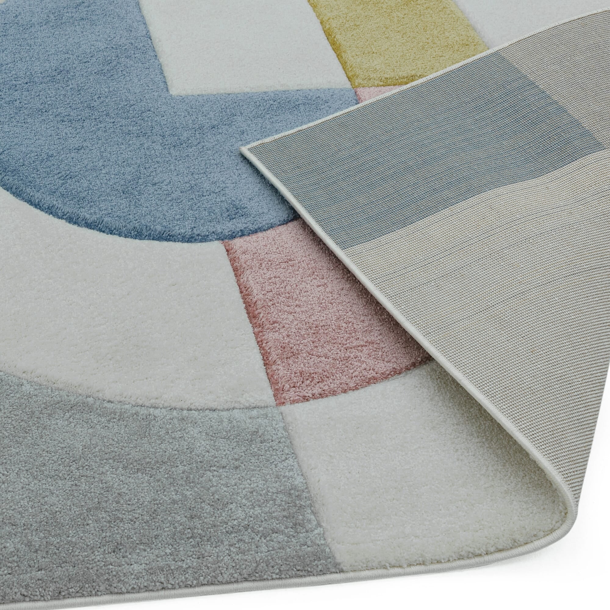 Alfombra Sketch Retro Multicolor Moderna Tallada a Mano SK08