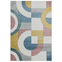 Sketch Retro Multi Modern Hand Carved Rug SK08